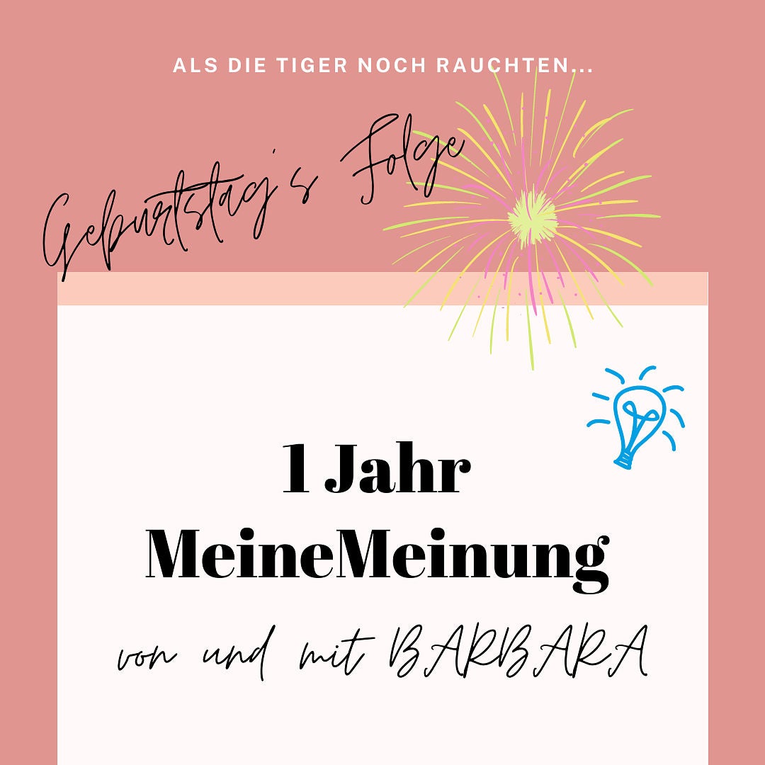 JUBILÄUM 🥳... Als die Tiger noch rauchten...