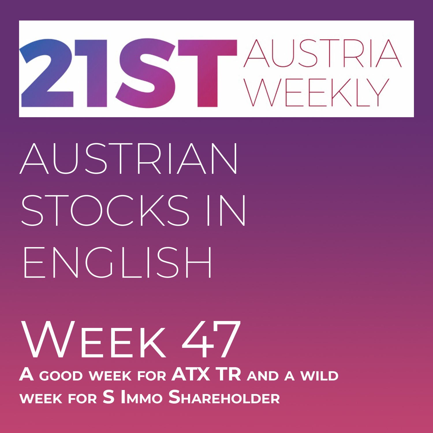 Austrian Stocks in English: A good week for ATX TR and a wild week for S Immo Shareholder