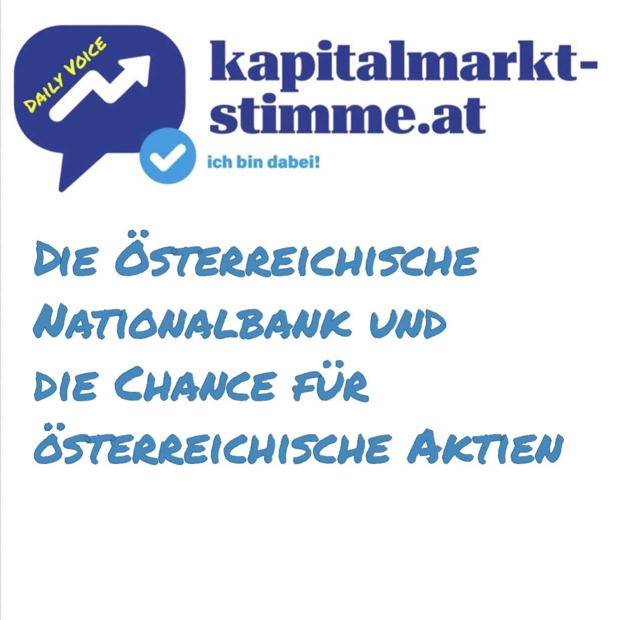 kapitalmarkt-stimme.at daily voice 39/365: Die Österreichische Nationalbank und die Chance für österreichische Aktien