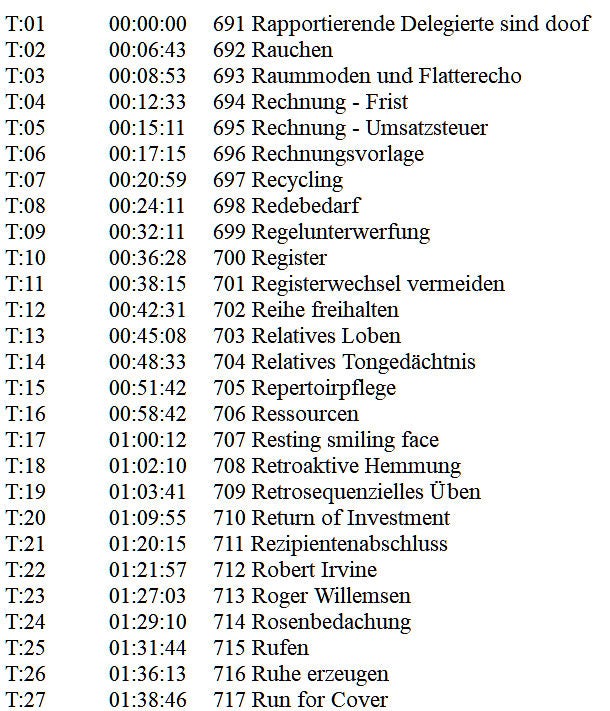 R (691 Rapportierende Delegierte sind doof - 717 Run for Cover)