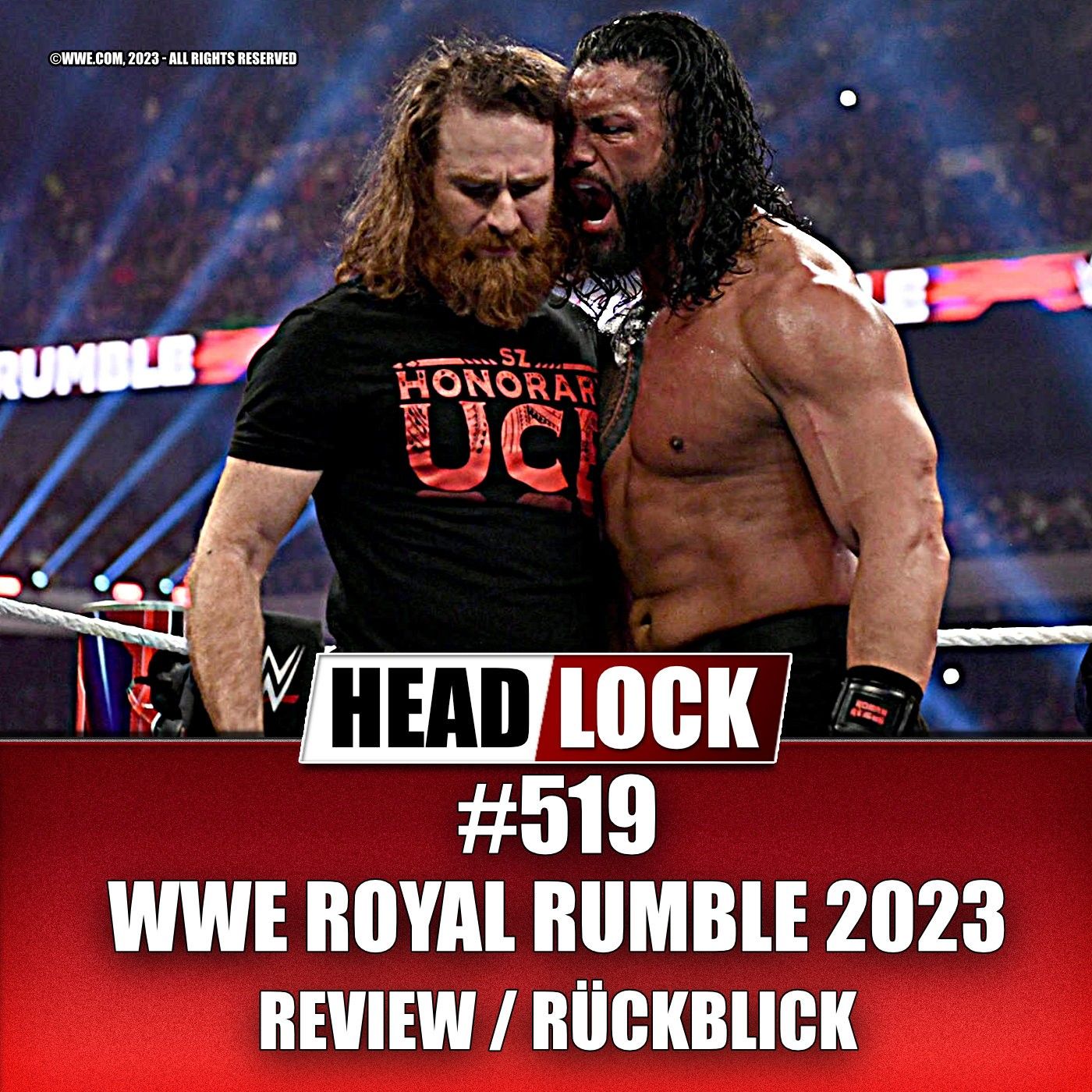 #519: WWE Royal Rumble 2023 (Review / Rückblick) - SAMI-ZAYN-DRAMA. CODY-COMEBACK ... und Schwarzlicht.