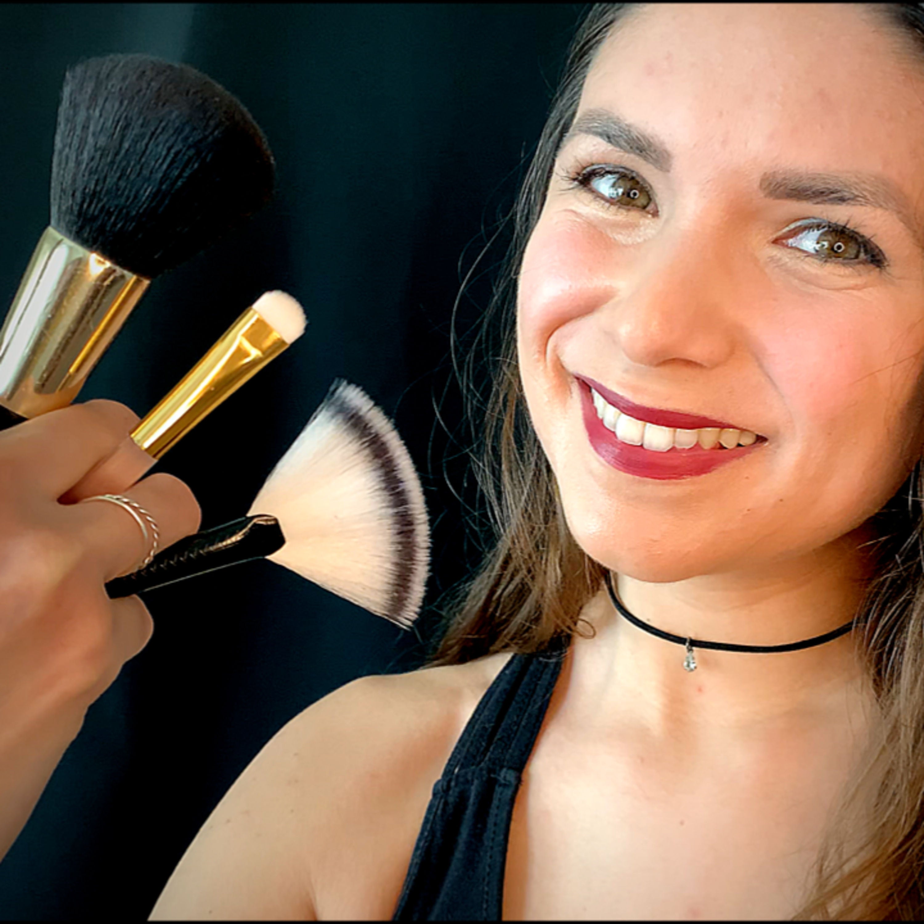 ASMR Face Brushing Up Close (Mouth Sounds, Air Tracing, Kisses)