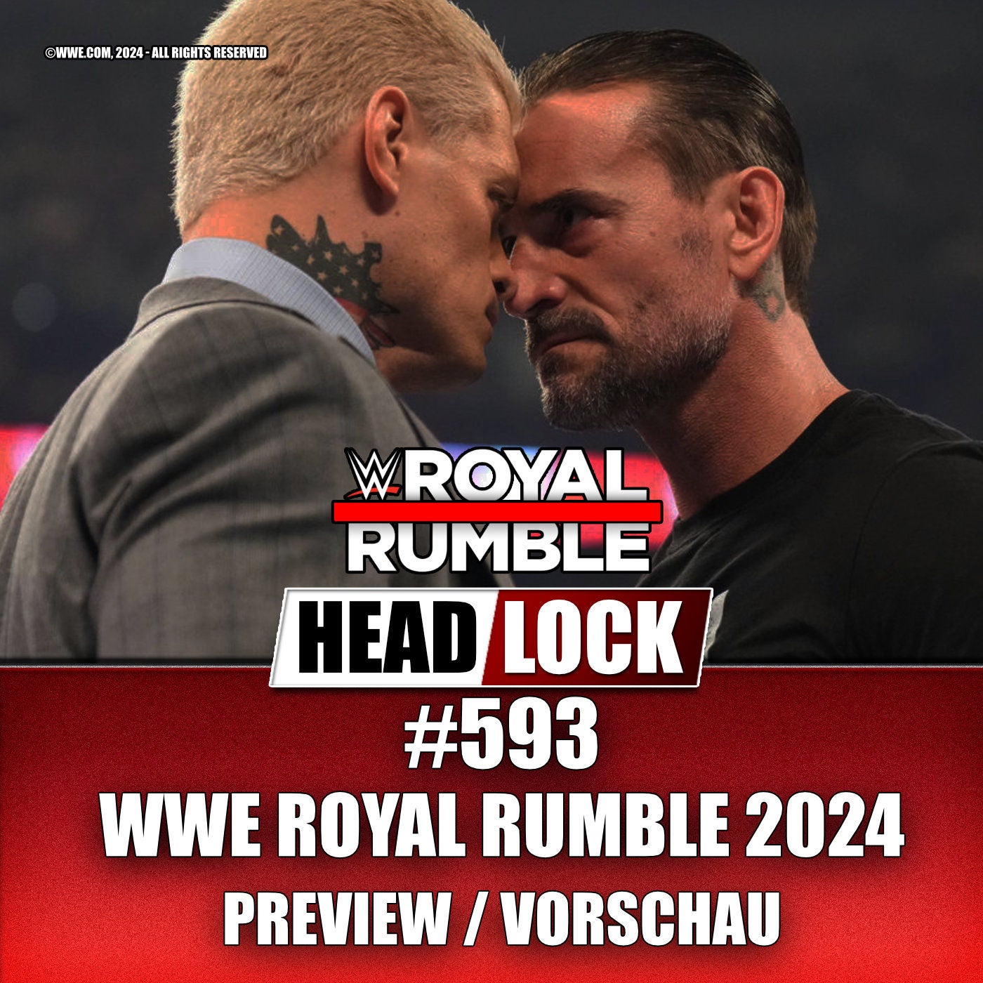 #593: WWE Royal Rumble 2024 (Preview / Vorschau) - WER FÄHRT ZU WRESTLEMANIA: CODY, PUNK ODER THE ROCK?
