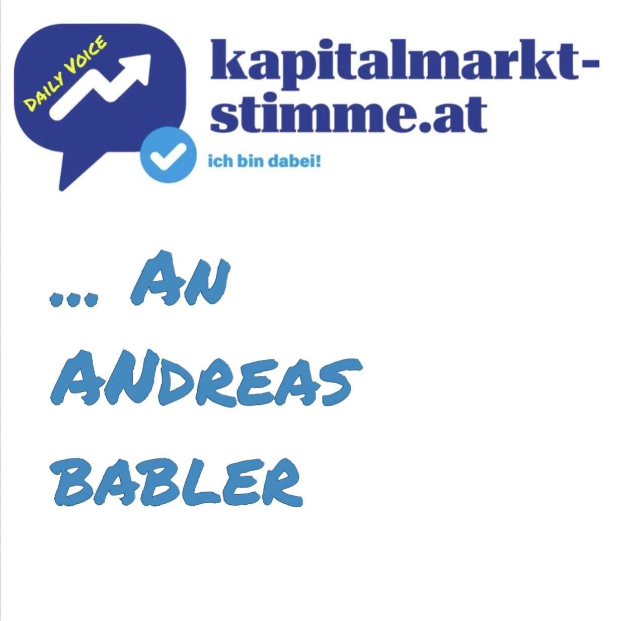 kapitalmarkt-stimme.at daily voice 31/365: An Andreas Babler