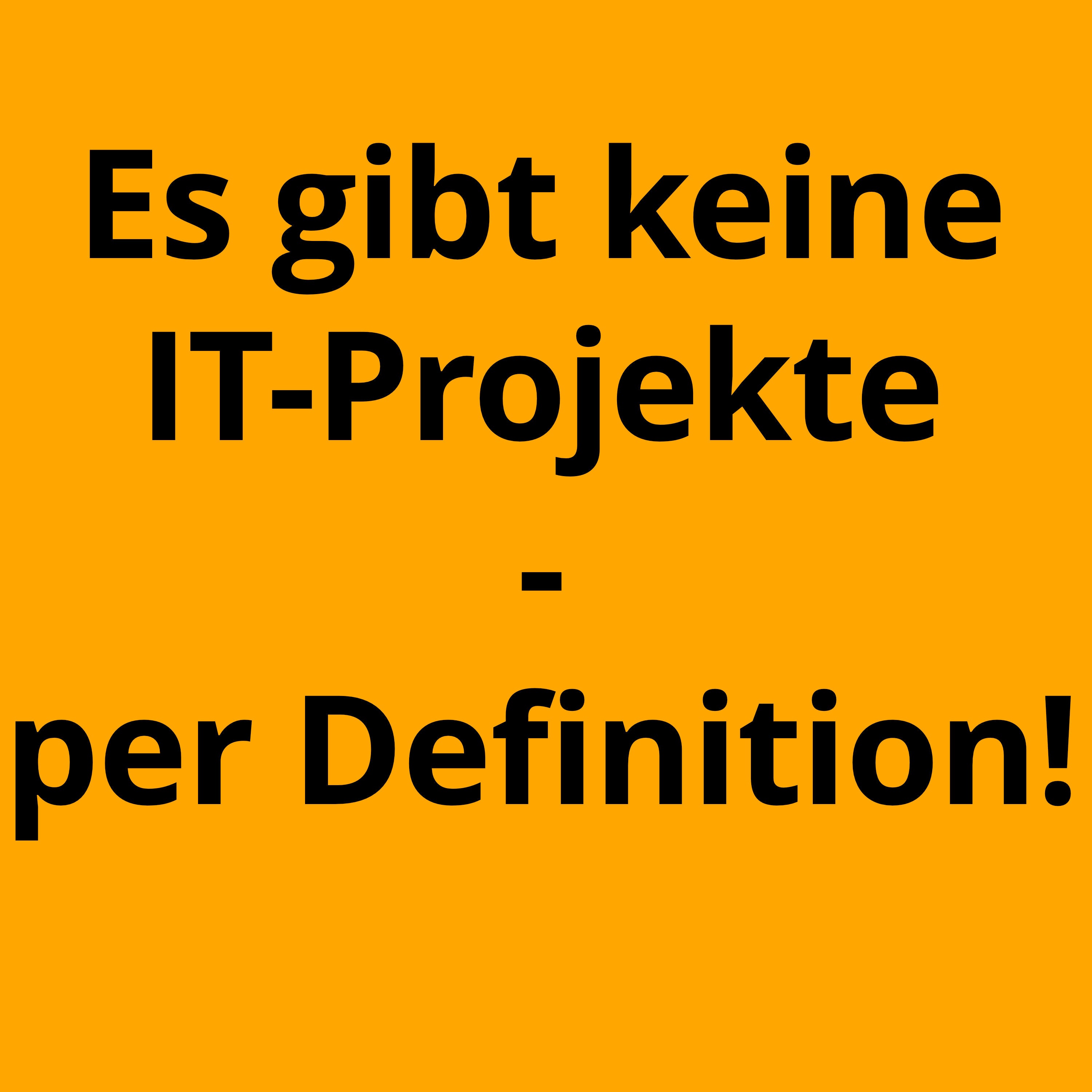 Gibt es überhaupt IT-Projekte?