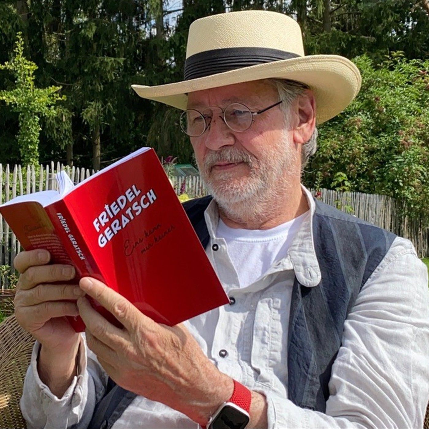Mit dem Musiker Friedel Geratsch
