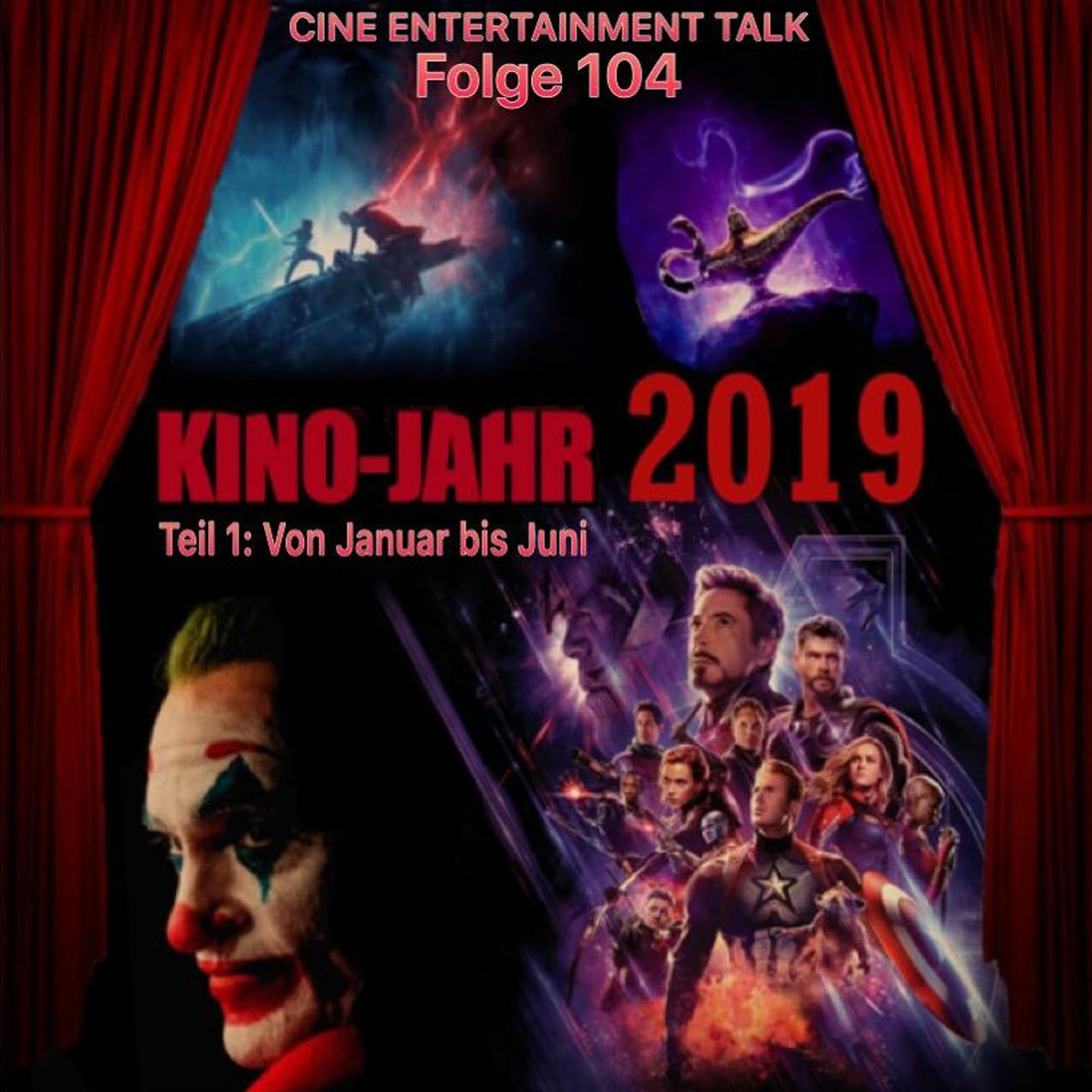 Folge 104 - Kinojahr 2019 - Teil 1: Von Januar bis Juni (Avengers: Endgame, Mid 90s, Wir...)
