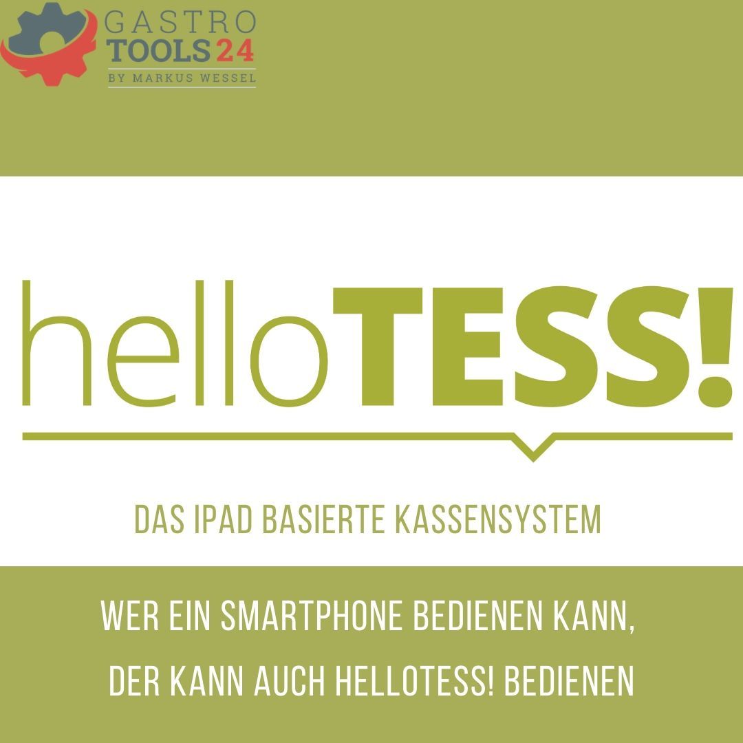 | helloTESS! - Das iPad basierte Kassensystem - Wer ein Smartphone bedienen kann, der kann auch helloTESS! bedienen