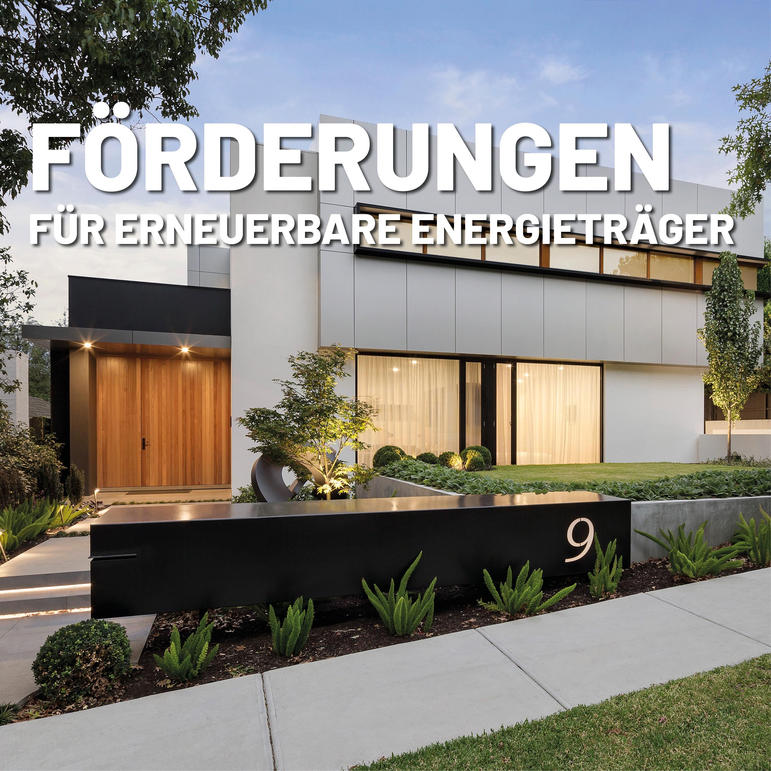 Förderungen für erneuerbare Energieträger im Immobillien-Segment