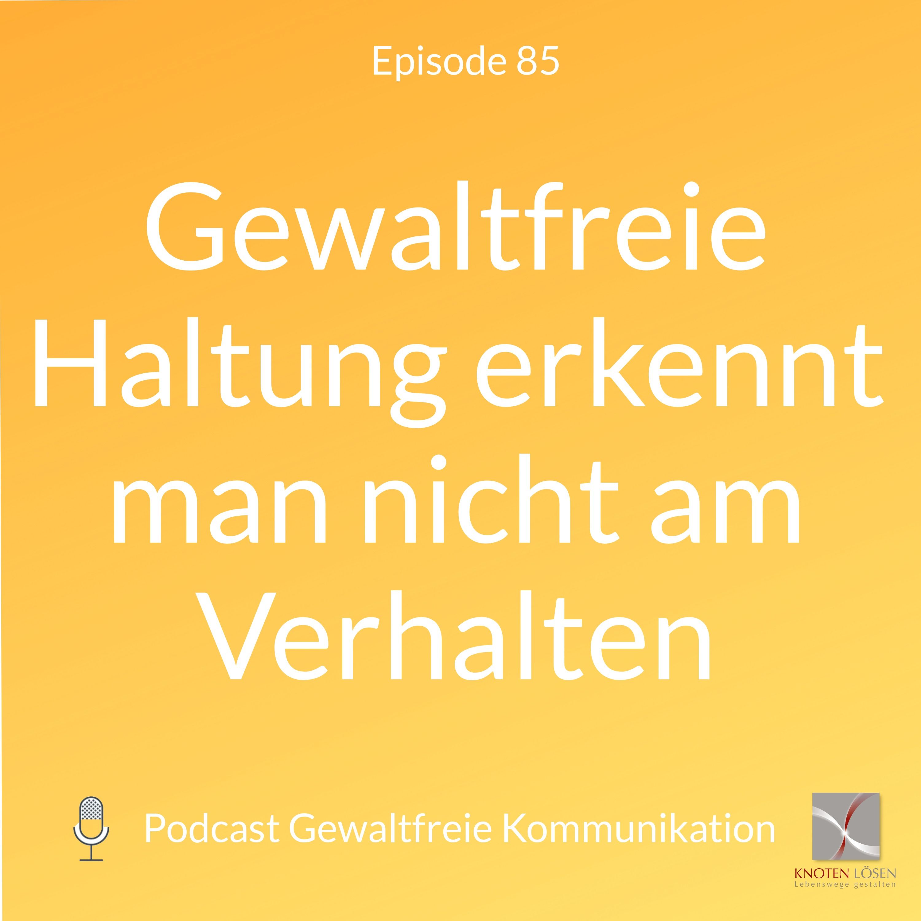 Gewaltfreie Haltung erkennt man nicht am Verhalten