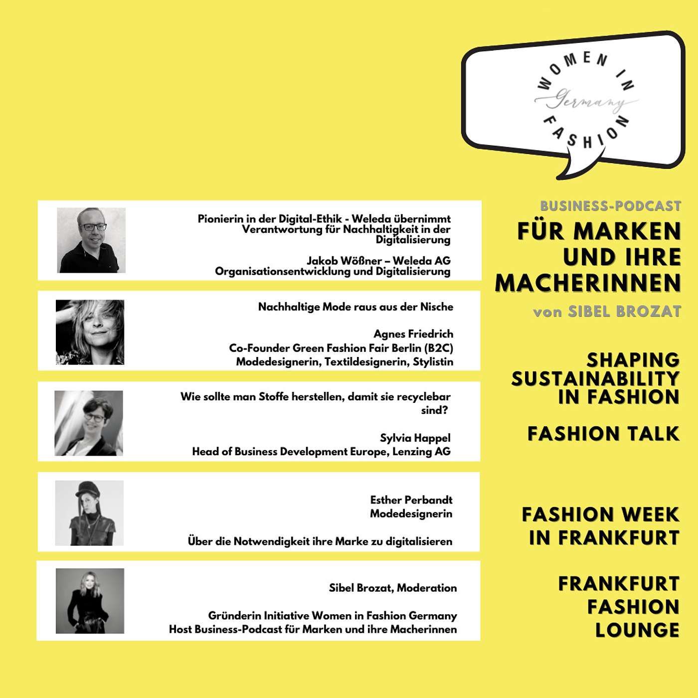 Shaping Sustainability in Fashion - Women in Fashion Germany Panel Talk im Rahmen der Frankfurt Fashion Week