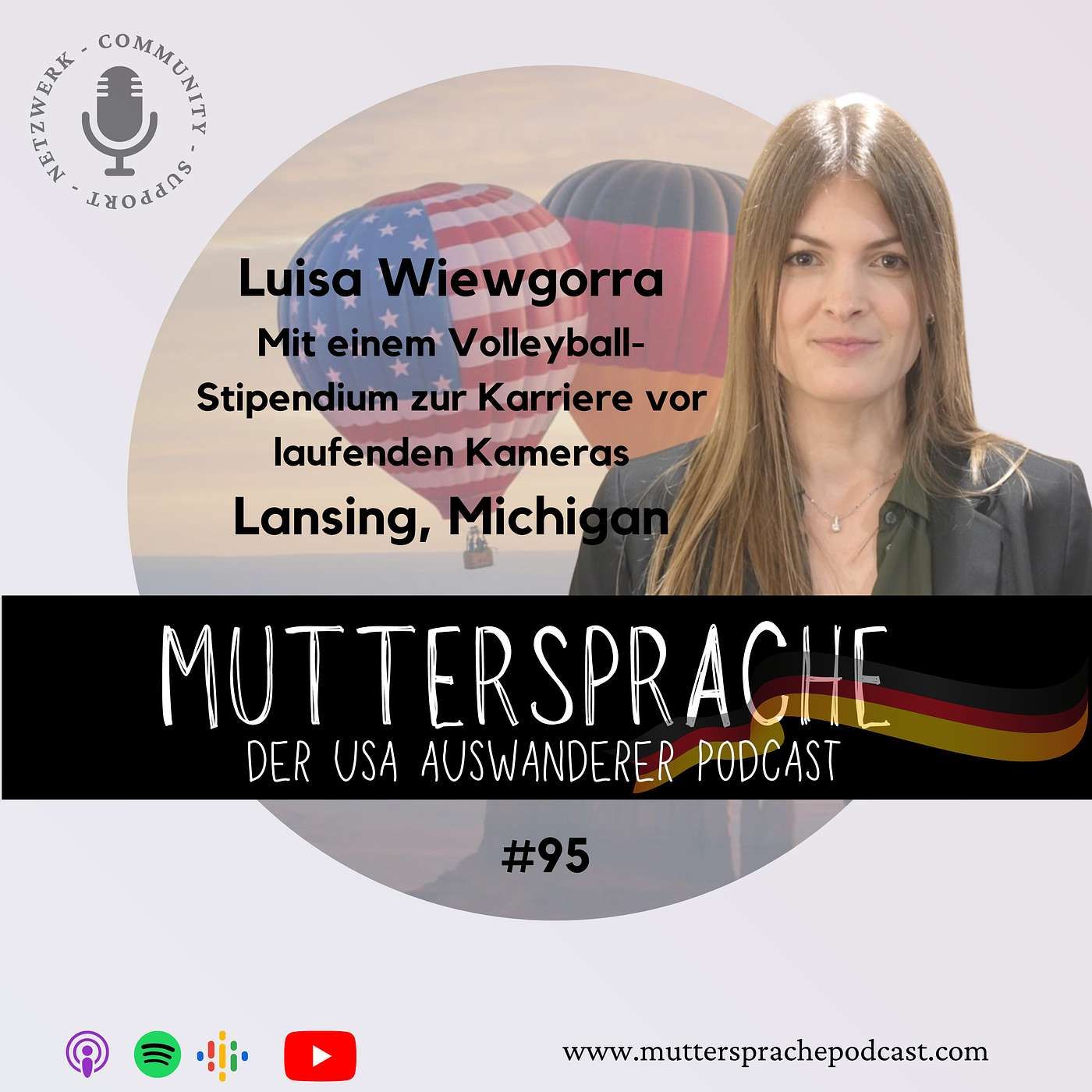 LUISA WIEWGORRA: Mit einem Volleyball-Stipendium zur Karriere vor laufenden Kameras - Lansing Michigan