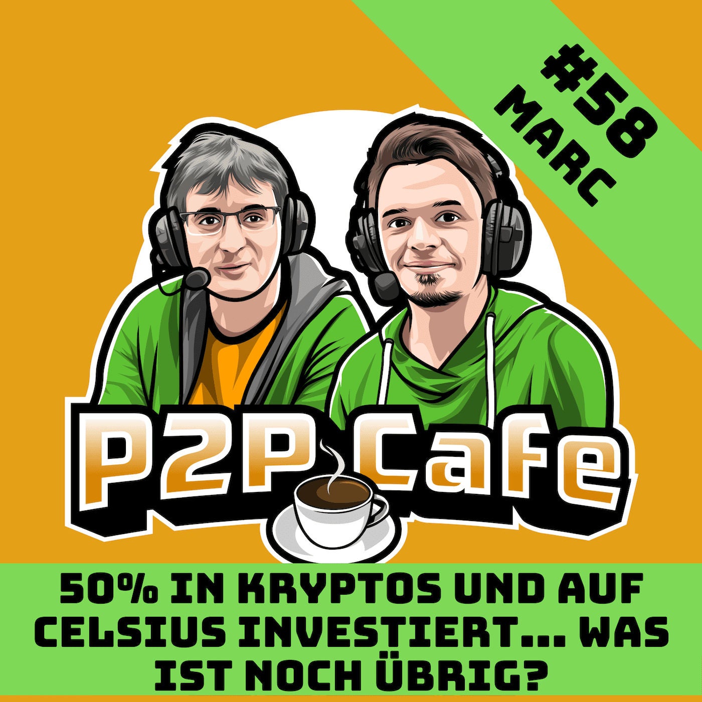 50% in Kryptos und auf Celsius investiert... was ist noch übrig von Marcs Portfolio? P2P Cafe #58