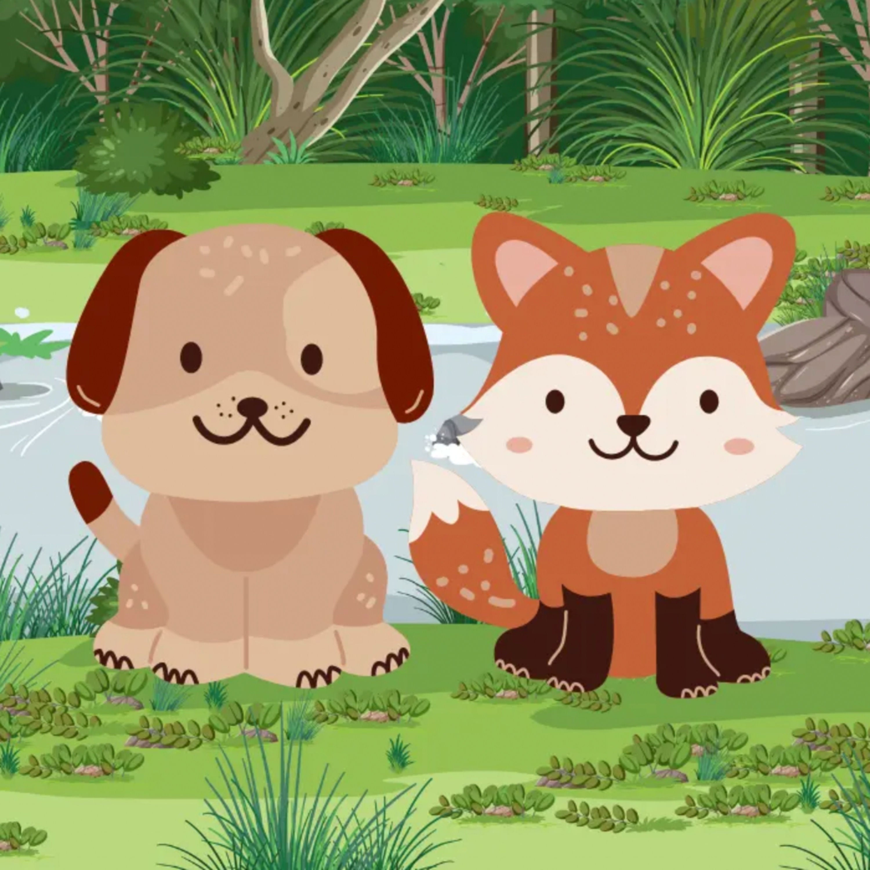 Hund & Fuchs sind füreinander da | spannende Kindergeschichte mit Moral