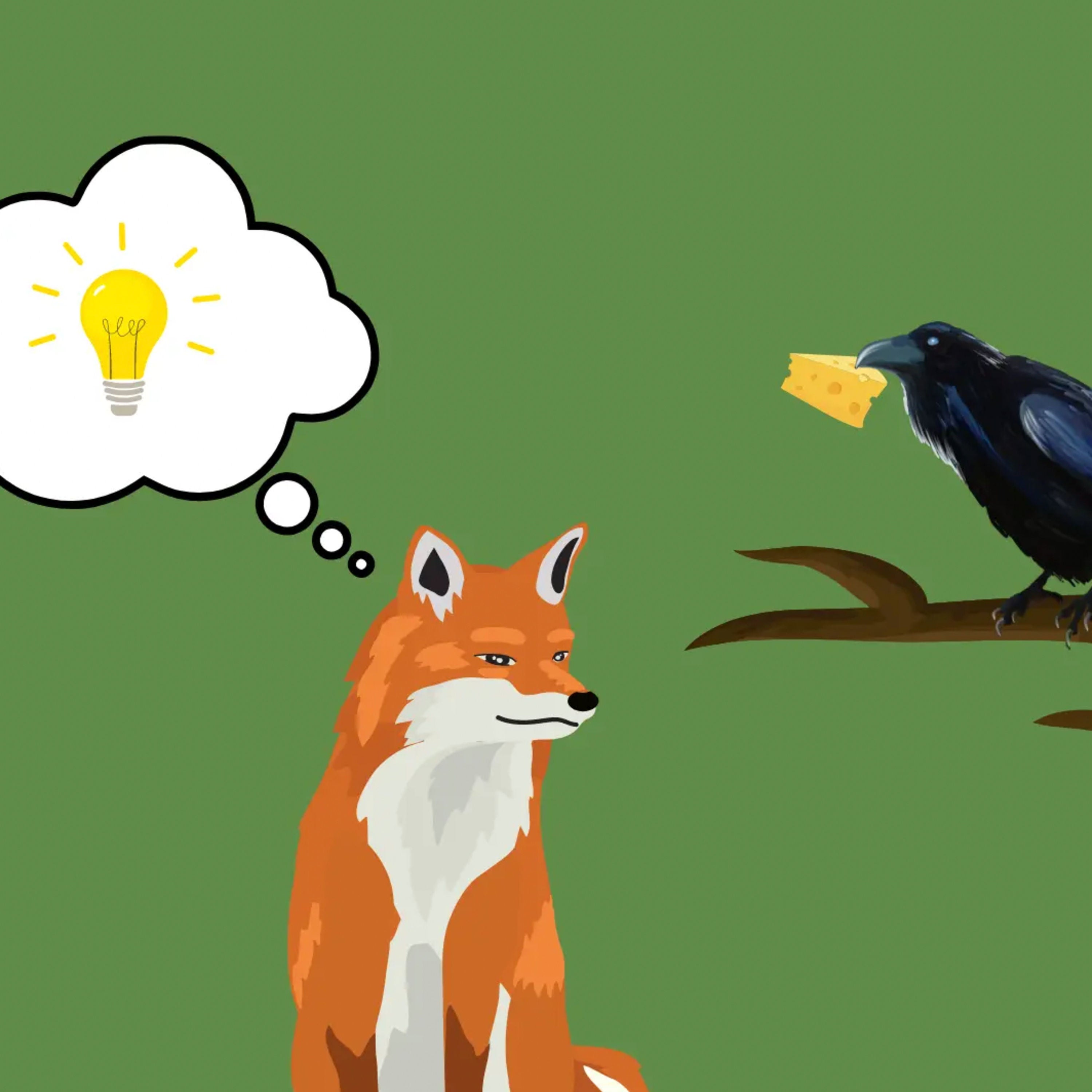 Der Fuchs & der Rabe | kurze Fabel für Kinder