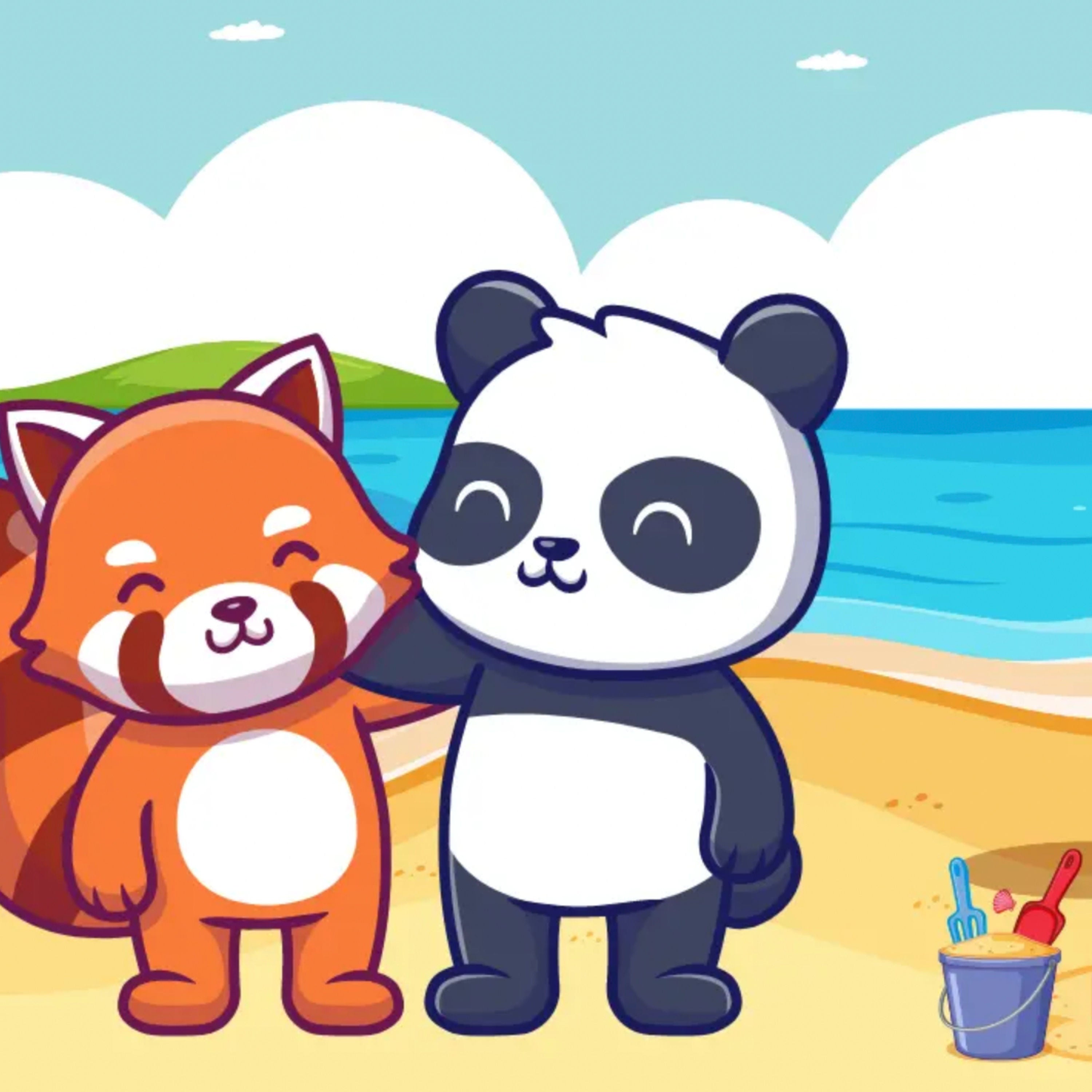 Hugo & Rosa besuchen den Strand | „Gute Nacht“-Geschichte für warme Sommernächte