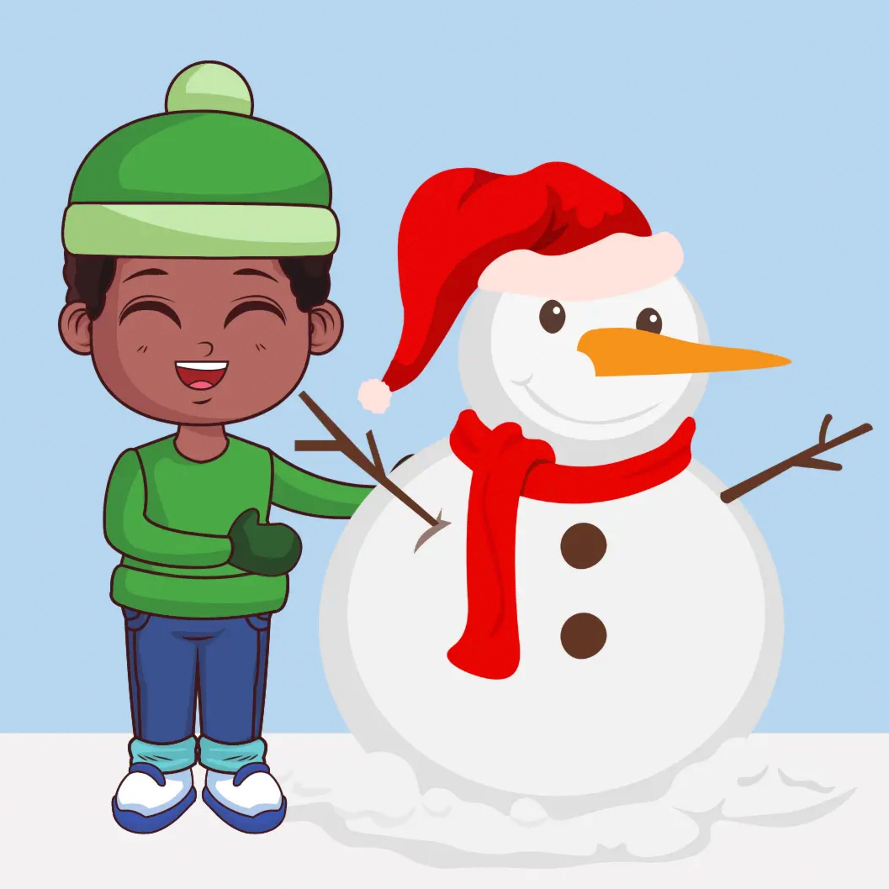 Der perfekte Schneemann | winterliches Betthupferl