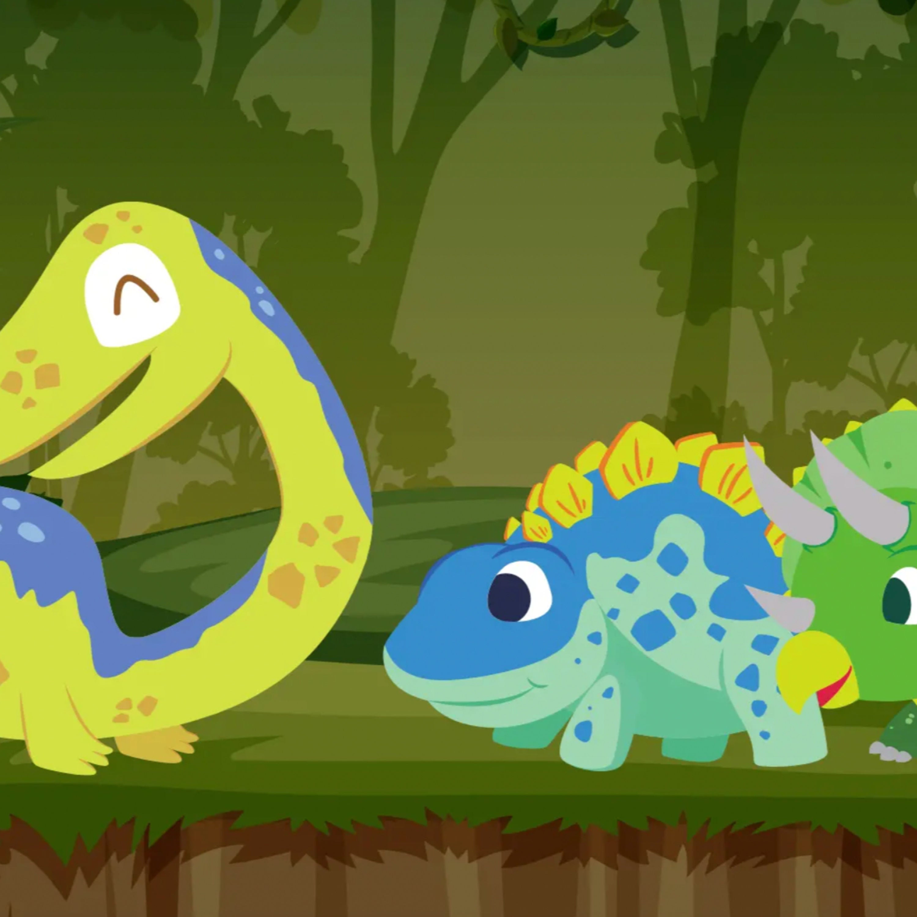 Drei Dino-Kinder vertreiben den gefährlichen T-Rex | spannende Kindergeschichte